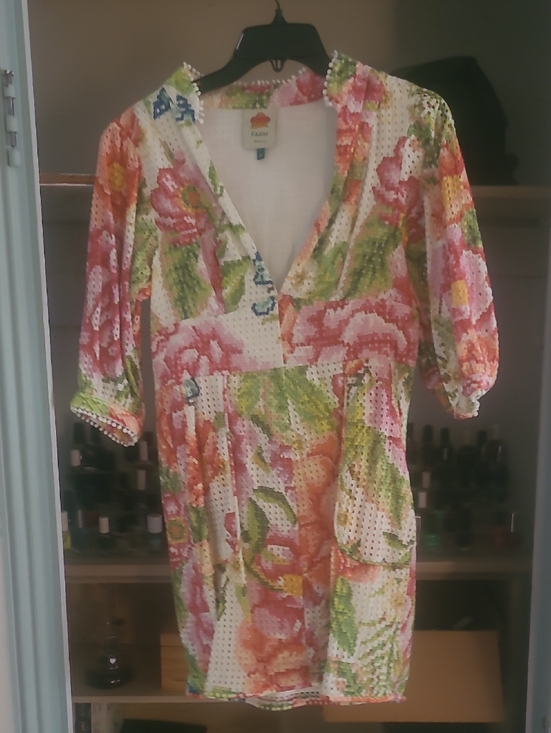 FARM Rio Dresses & Skirts - FARM Rio White Floral Mini Dress M EUC